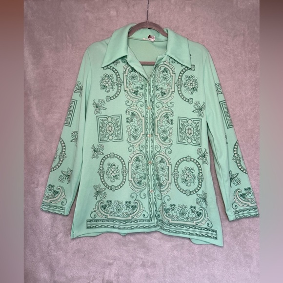 Montgomery Ward Other - Vintage Montgomery Ward Green 1970s Top